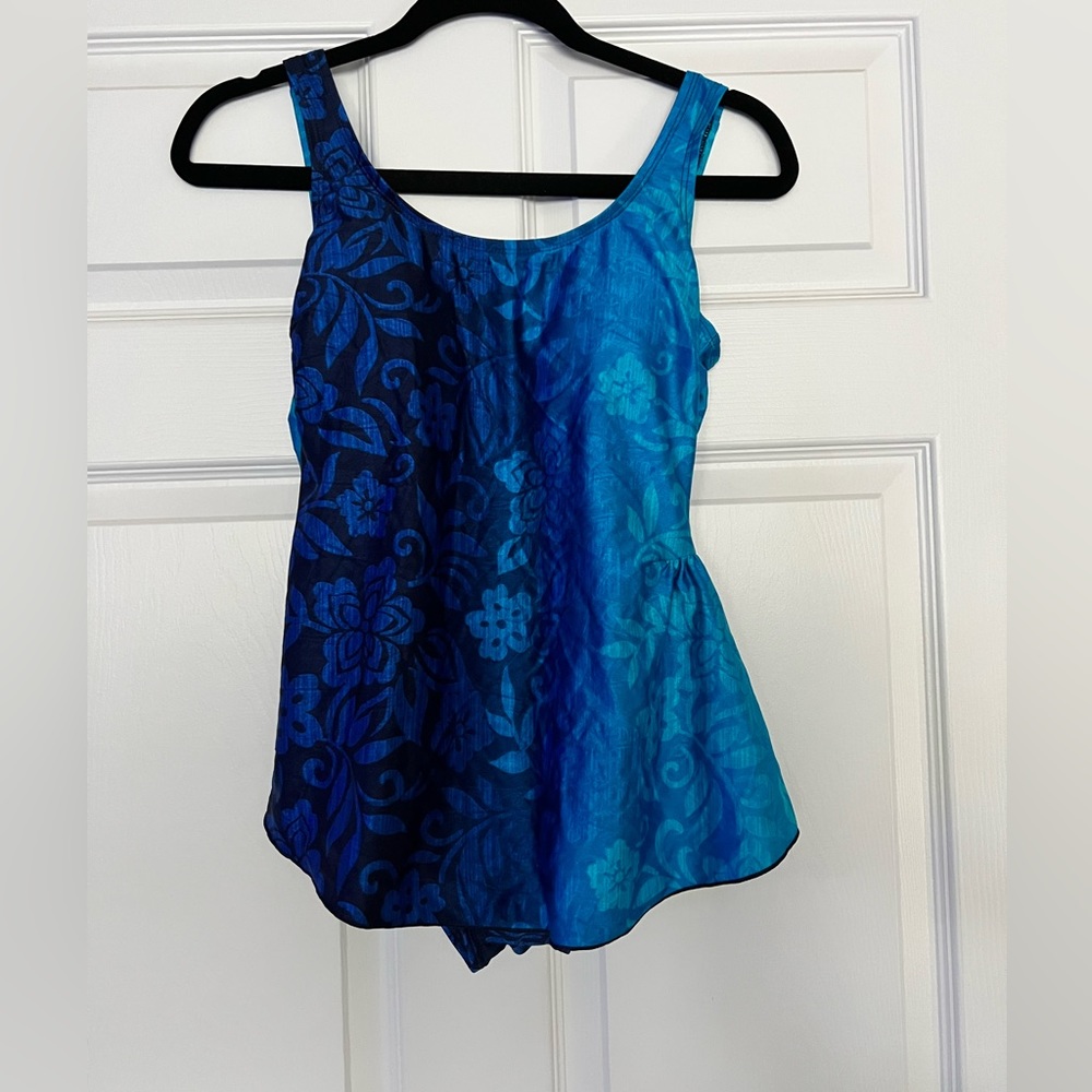 Shore Shapes Women’s 1-piece Bathing Suit - Size 12 - Blue